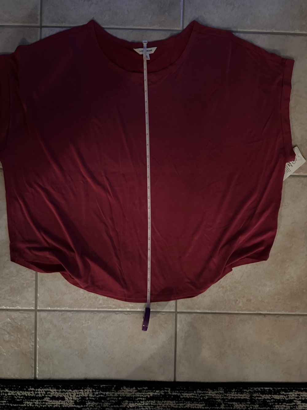 Lucky Brand Raspberry Short Sleeve Crop Top - Picture 5 of 6